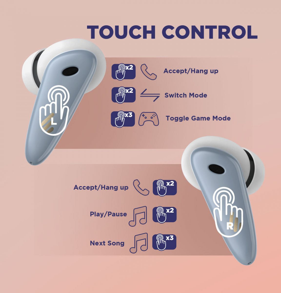Edifier TWS NBQ Touch Control